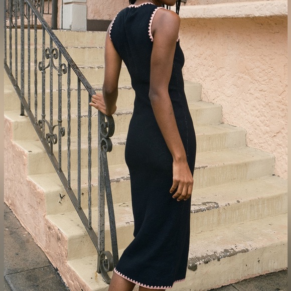 ANOTHER GIRL  Midi Dress embroidered martini dress - Picture 5 of 6